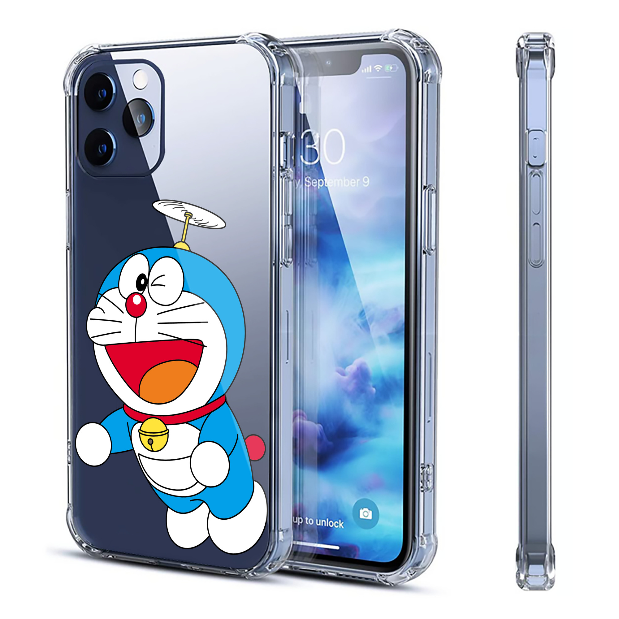 （画像用） ドラえもん Doraemon 【iPhone 12シリーズ対応】透明スマホケース（クリアソフトケース）